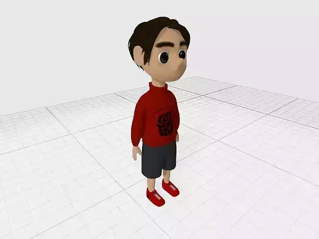 Red Boy Low-poly 3D model