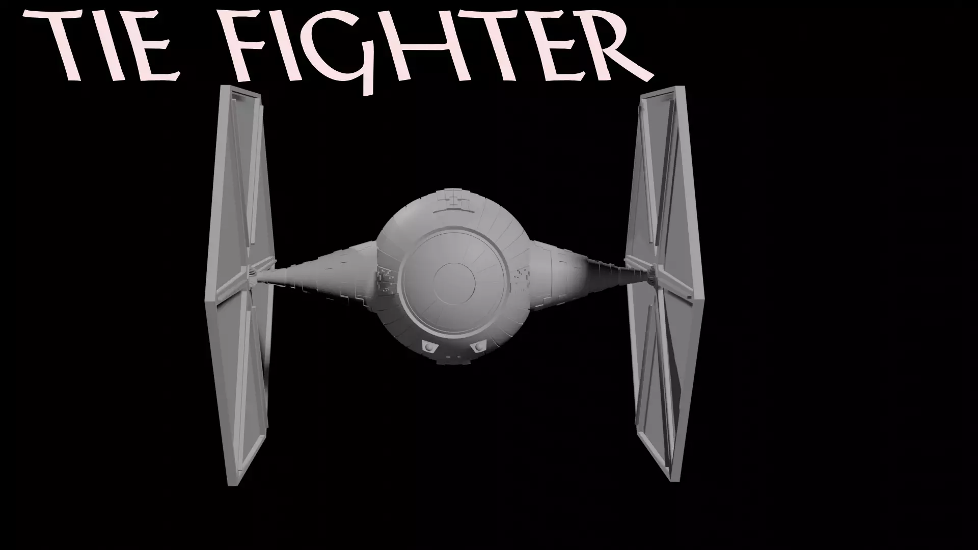 tie fighter from star wars Low-poly 3D model_0