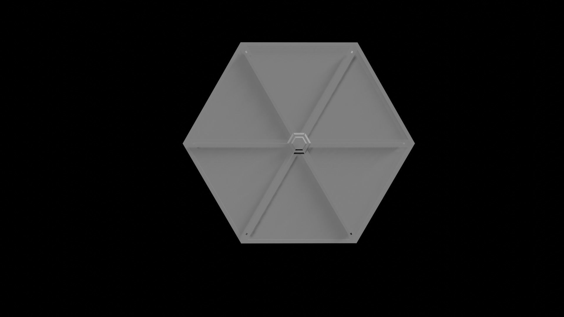 tie fighter from star wars Low-poly 3D model_4