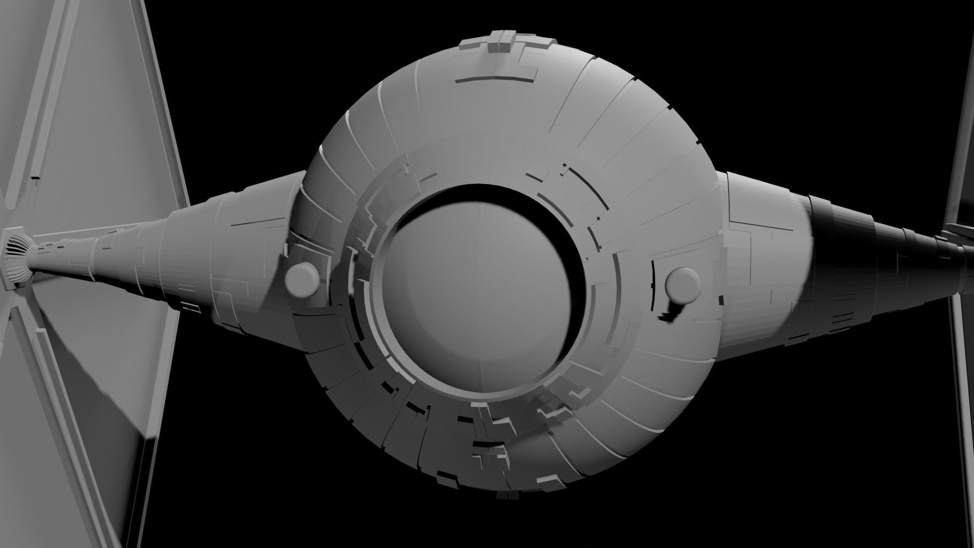 tie fighter from star wars Low-poly 3D model_6