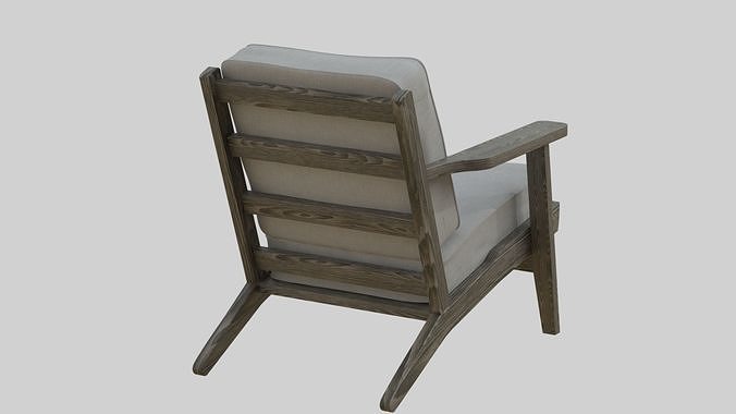 3D Altynay Wide Armchair 3D model 6