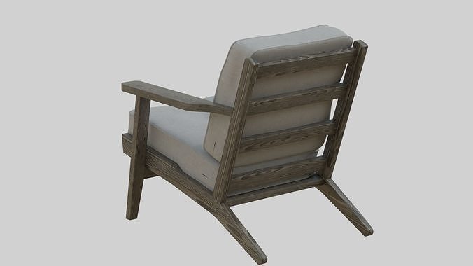 3D Altynay Wide Armchair 3D model 7