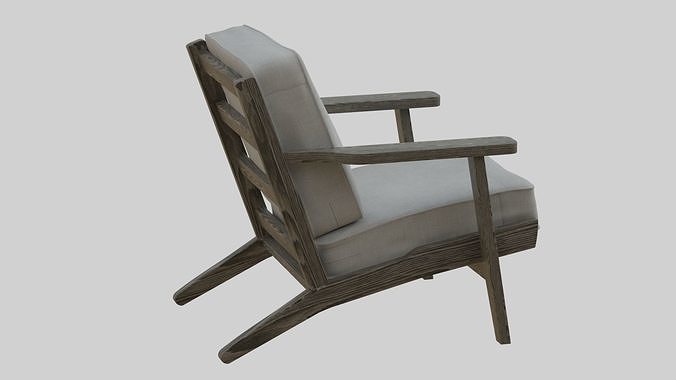 3D Altynay Wide Armchair 3D model 5