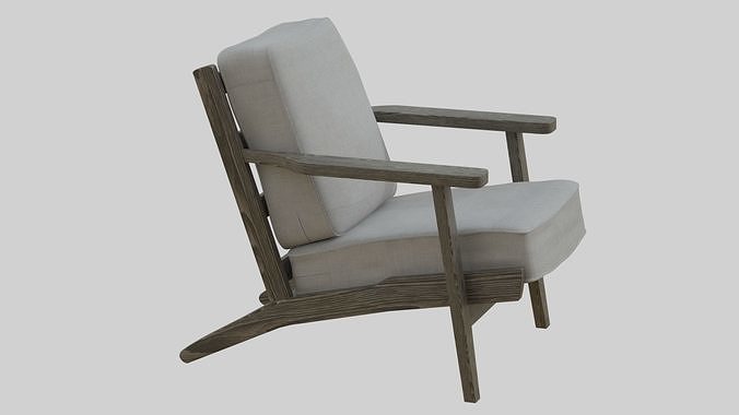 3D Altynay Wide Armchair 3D model 4