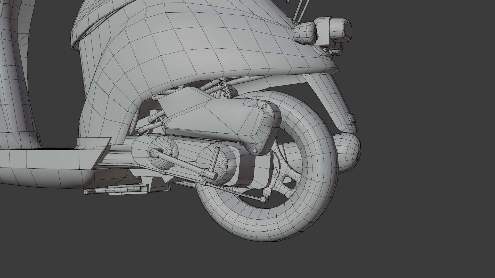 City Moto Scooter  Low-poly 3D model_22