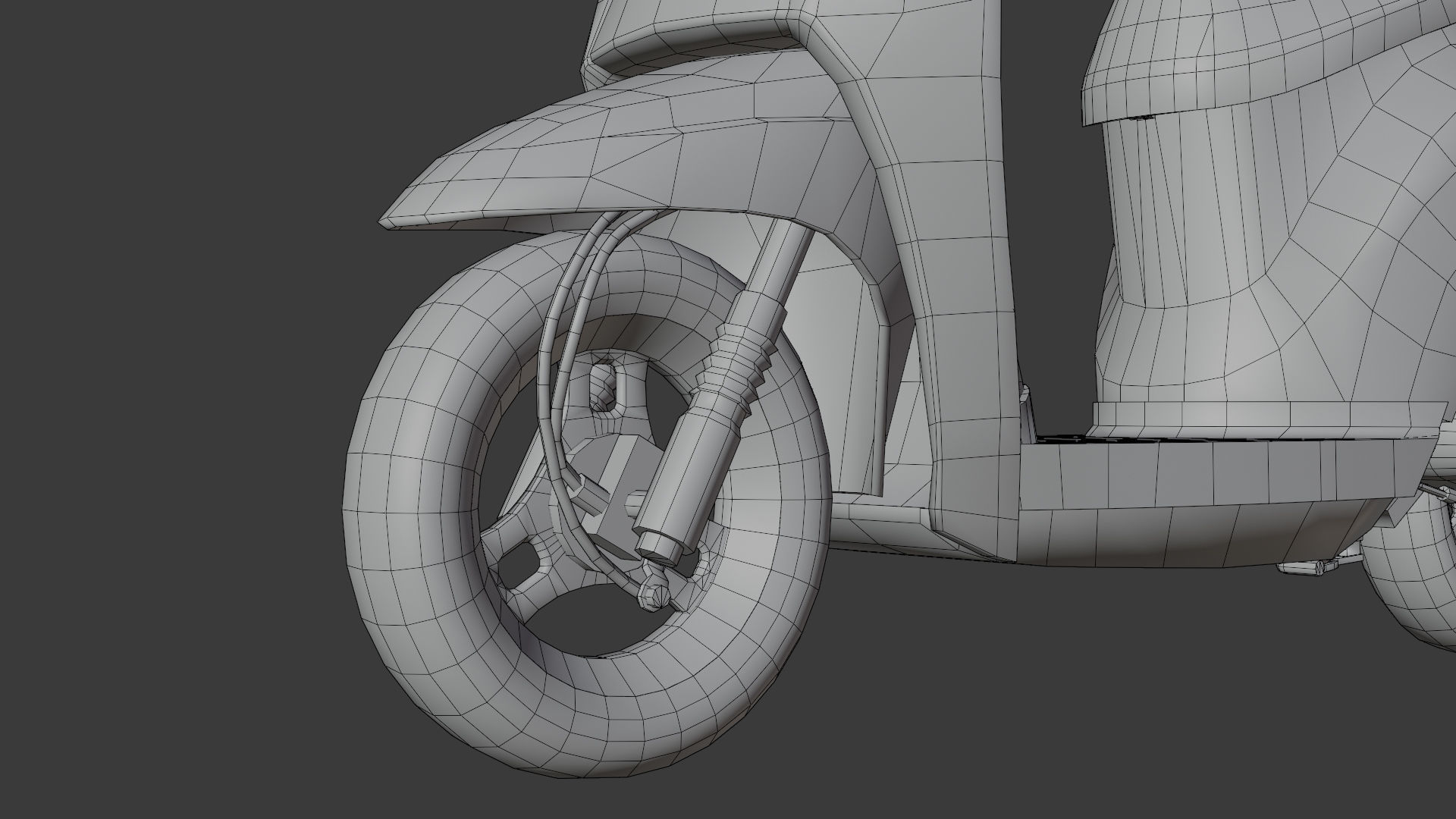 City Moto Scooter  Low-poly 3D model_23