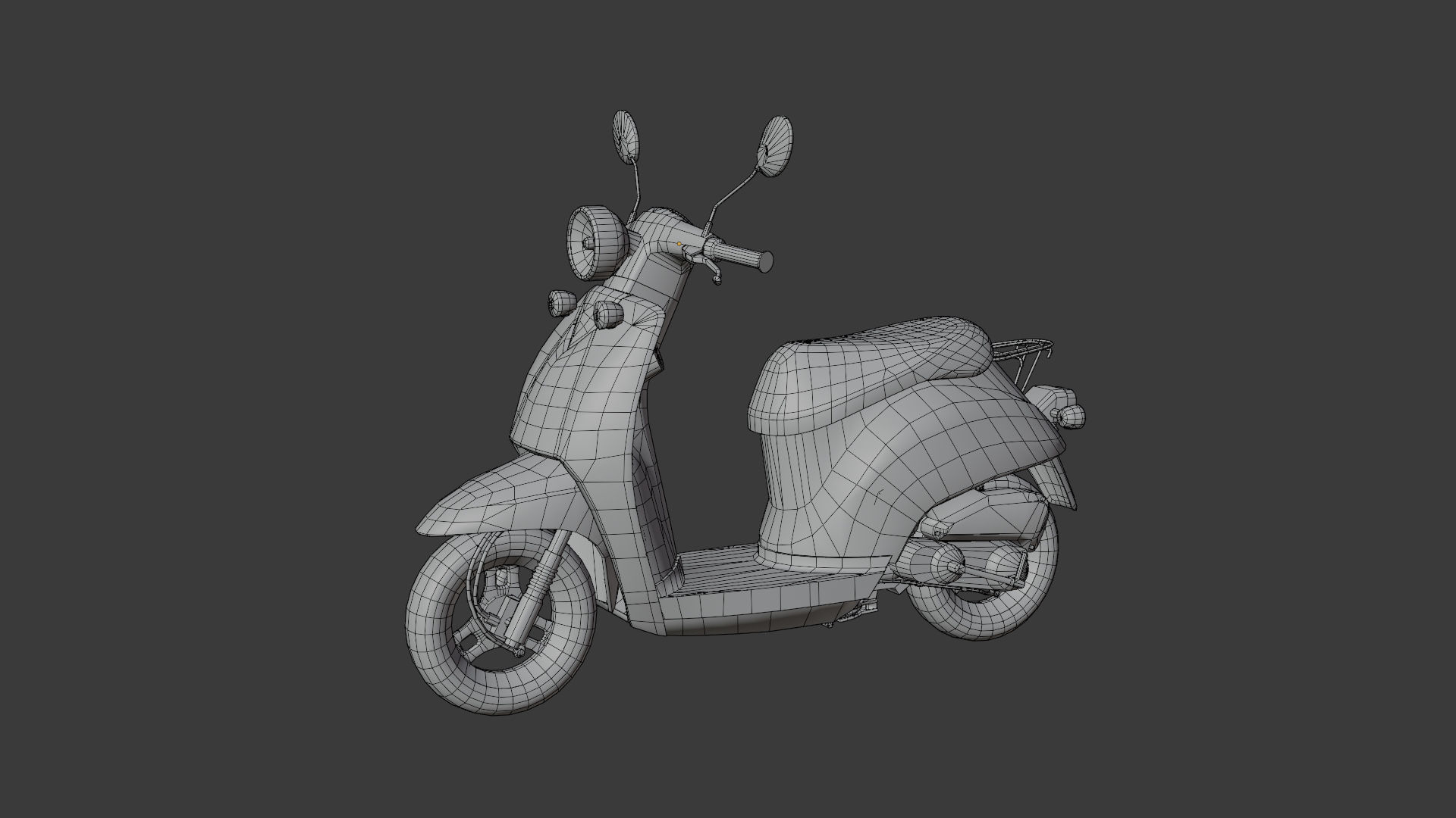 City Moto Scooter  Low-poly 3D model_16