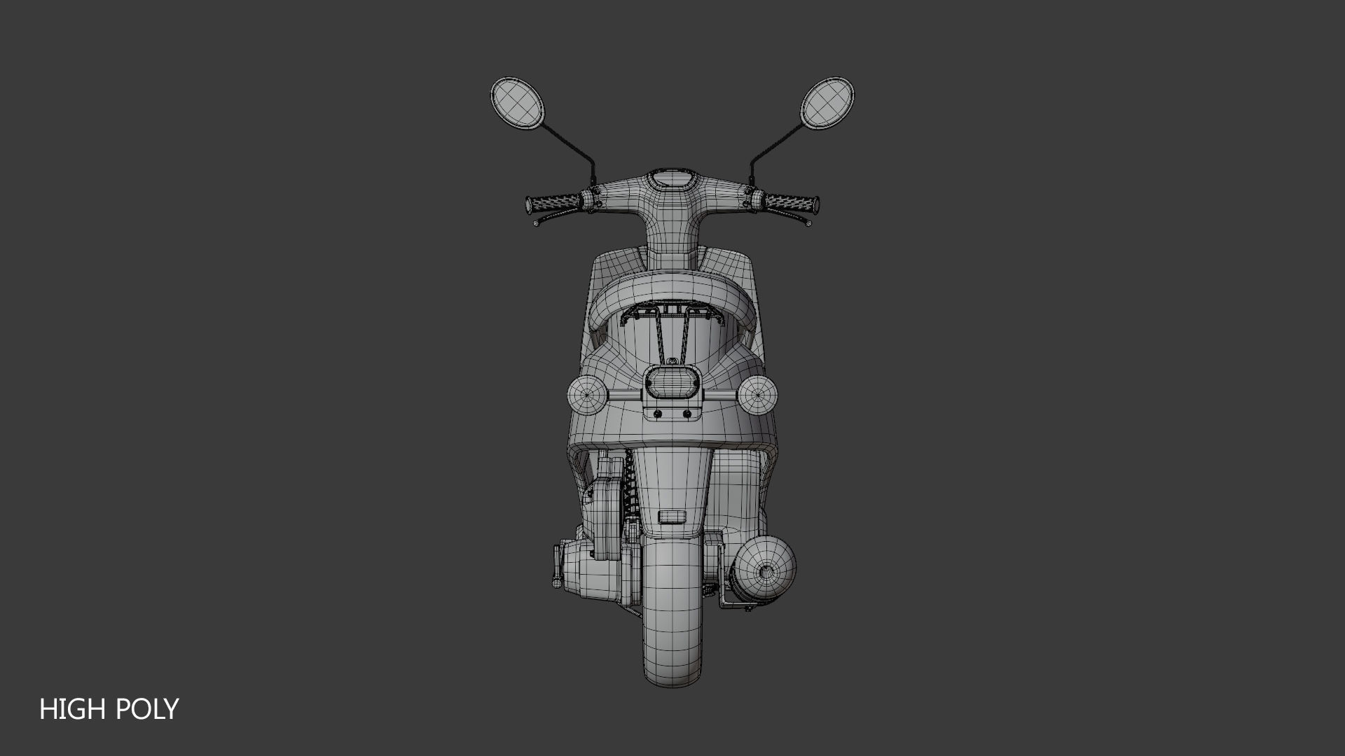 City Moto Scooter  Low-poly 3D model_30
