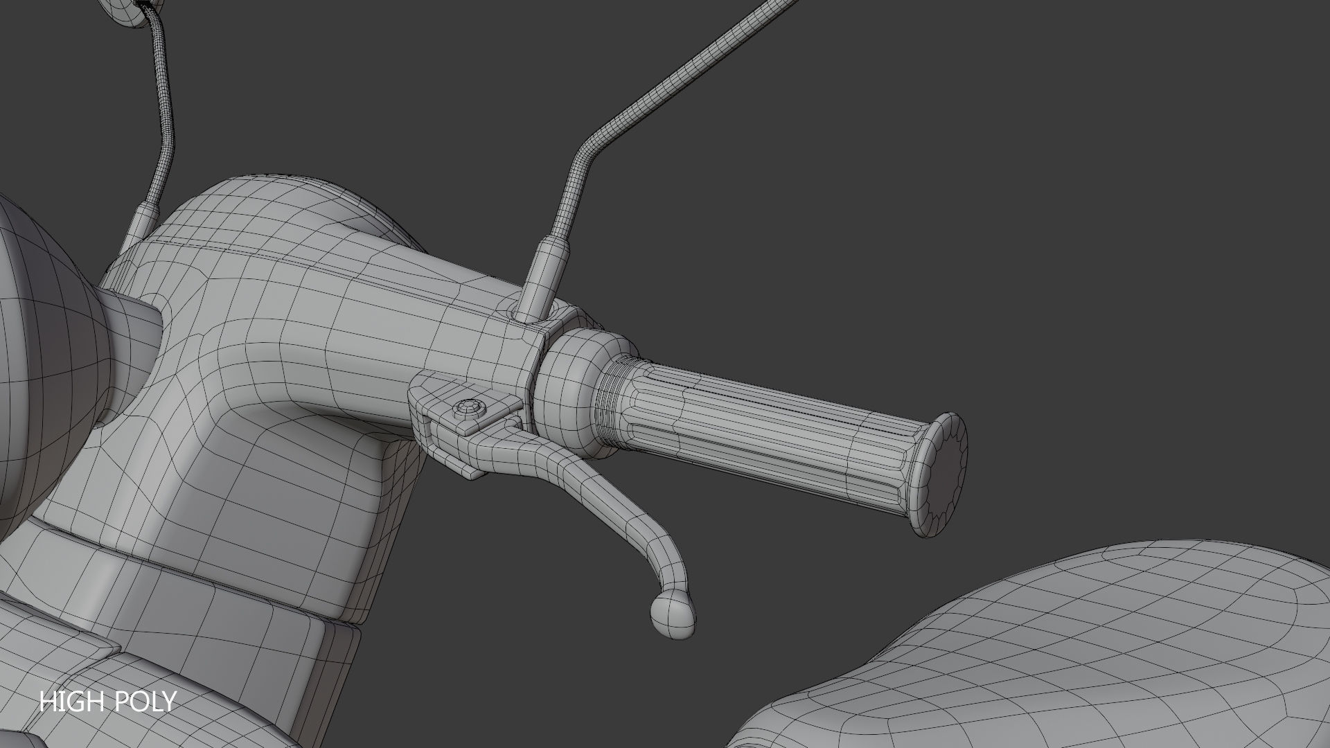 City Moto Scooter  Low-poly 3D model_37