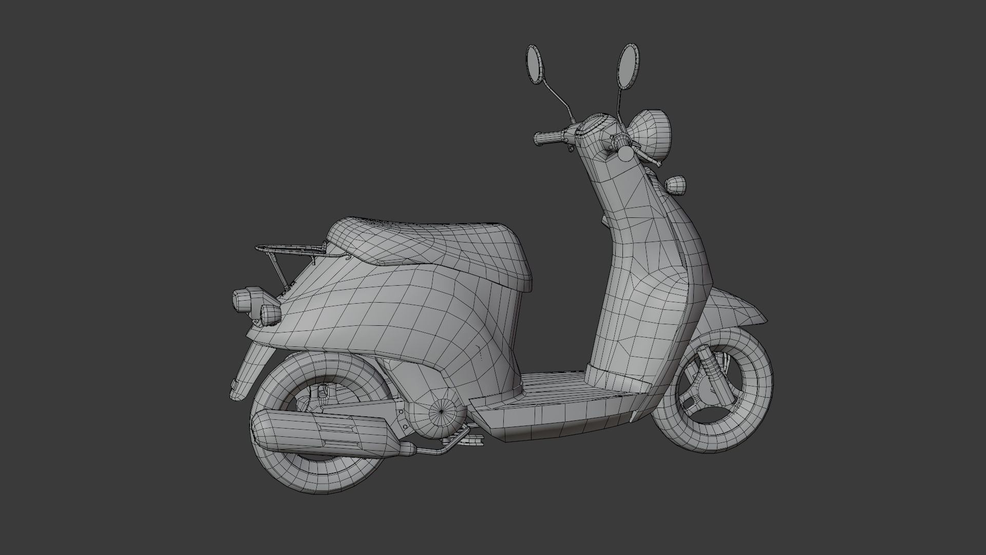 City Moto Scooter  Low-poly 3D model_21