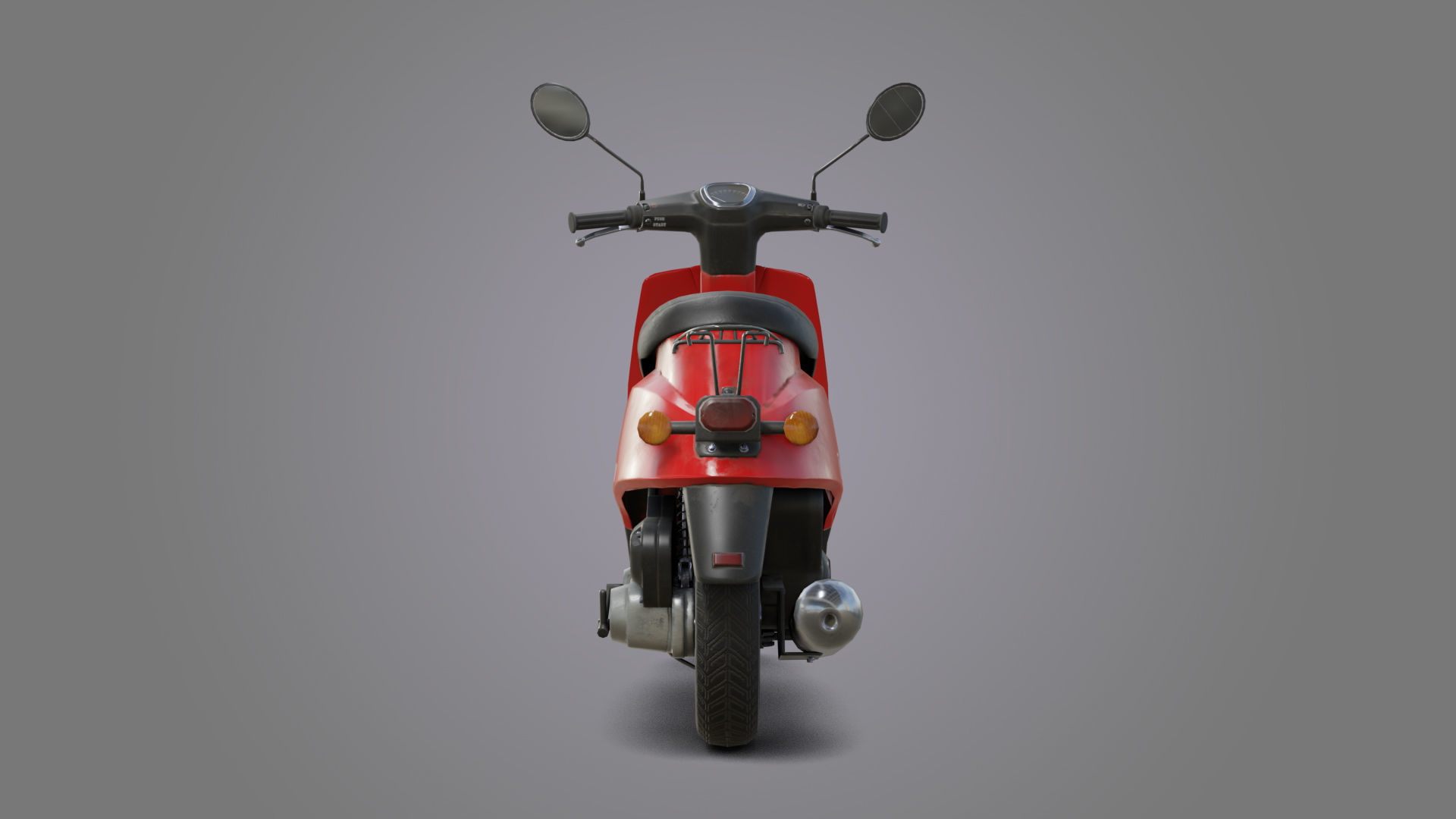 City Moto Scooter  Low-poly 3D model_2