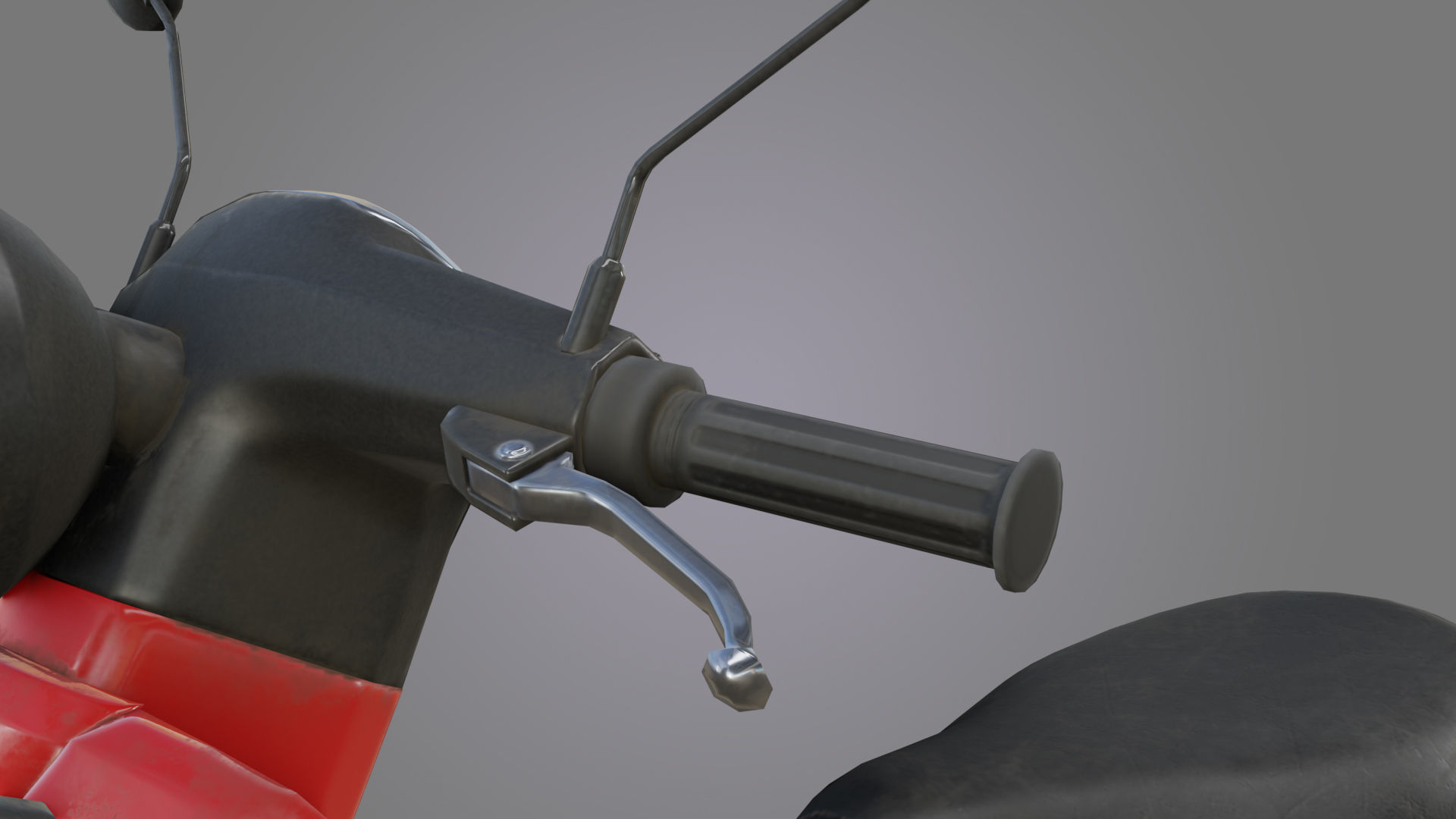 City Moto Scooter  Low-poly 3D model_9