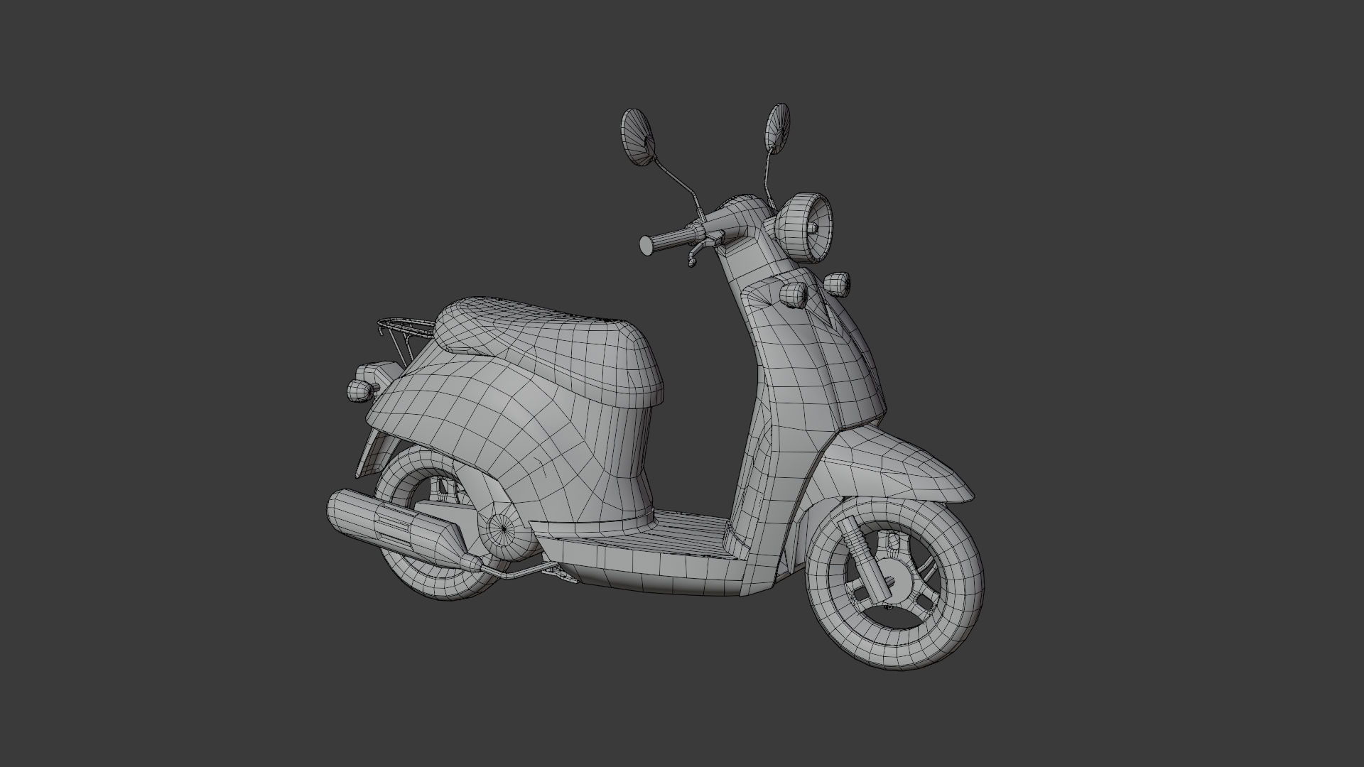 City Moto Scooter  Low-poly 3D model_20