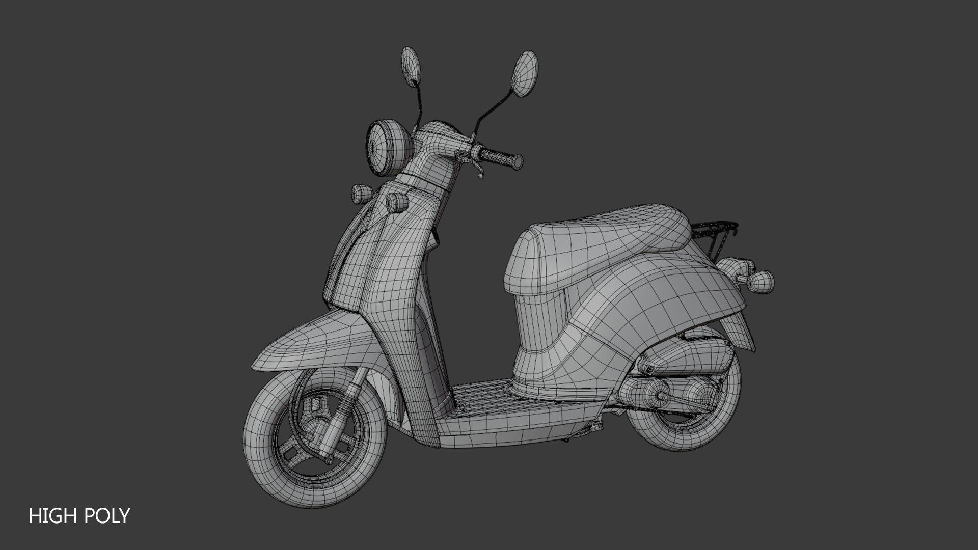City Moto Scooter  Low-poly 3D model_28