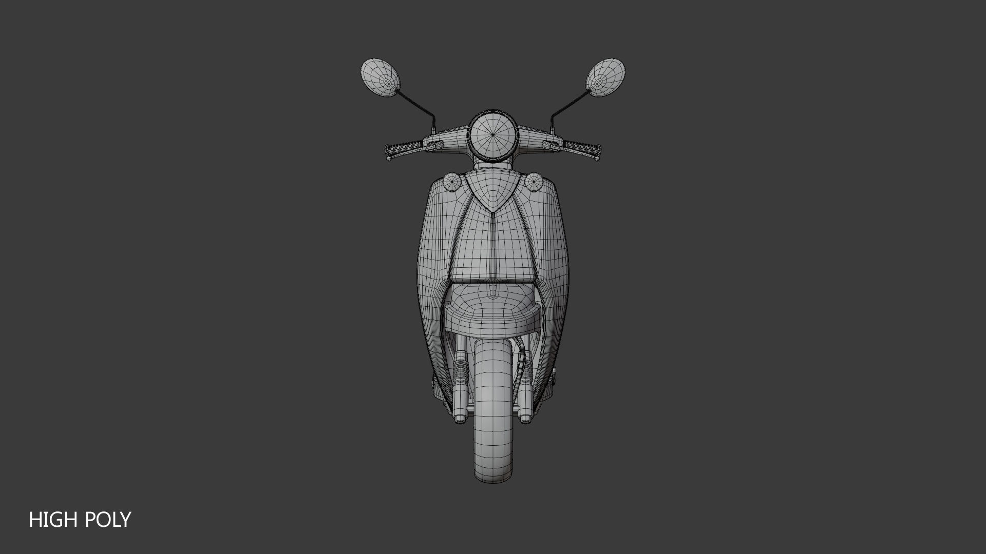 City Moto Scooter  Low-poly 3D model_31