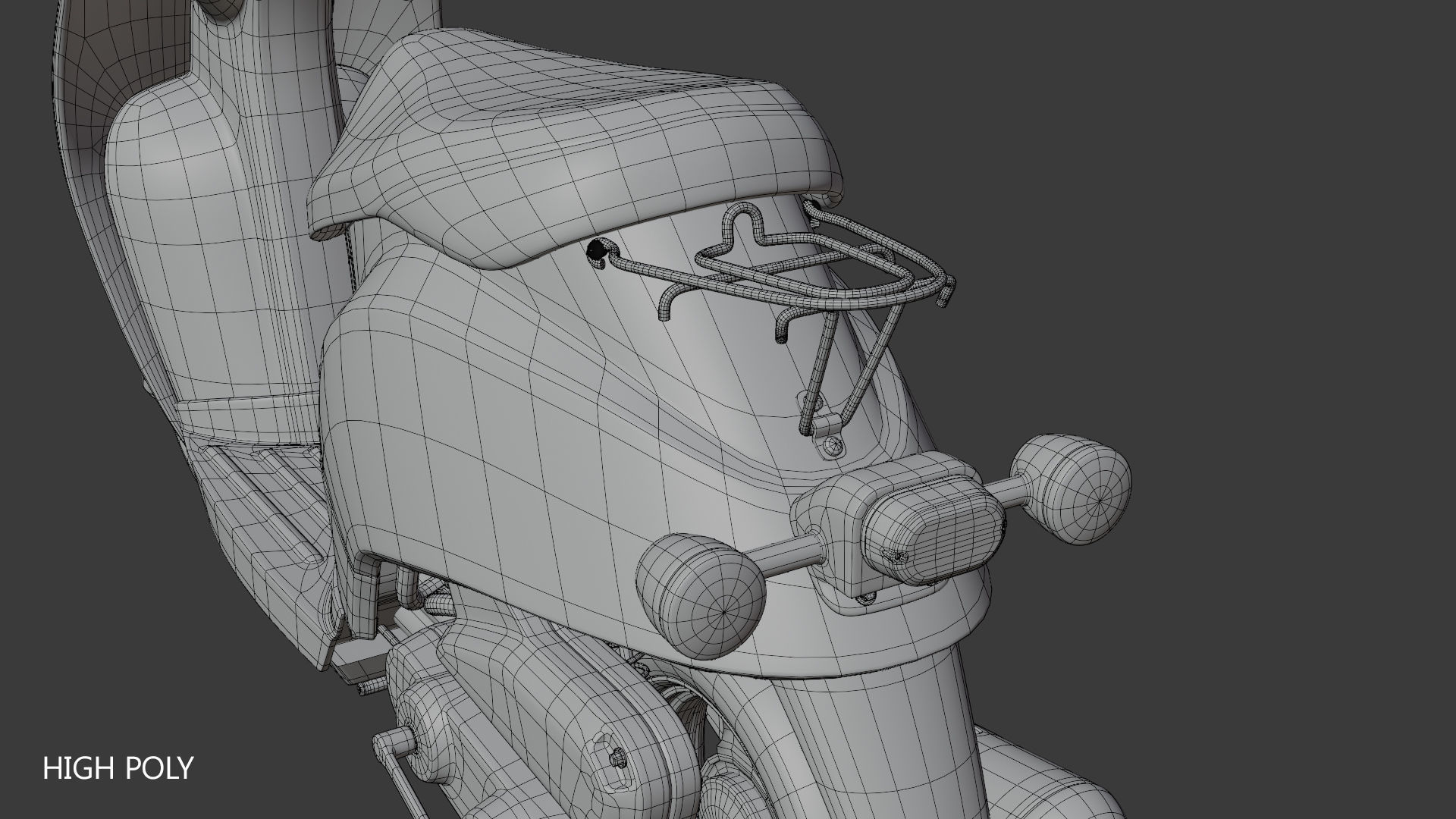 City Moto Scooter  Low-poly 3D model_39