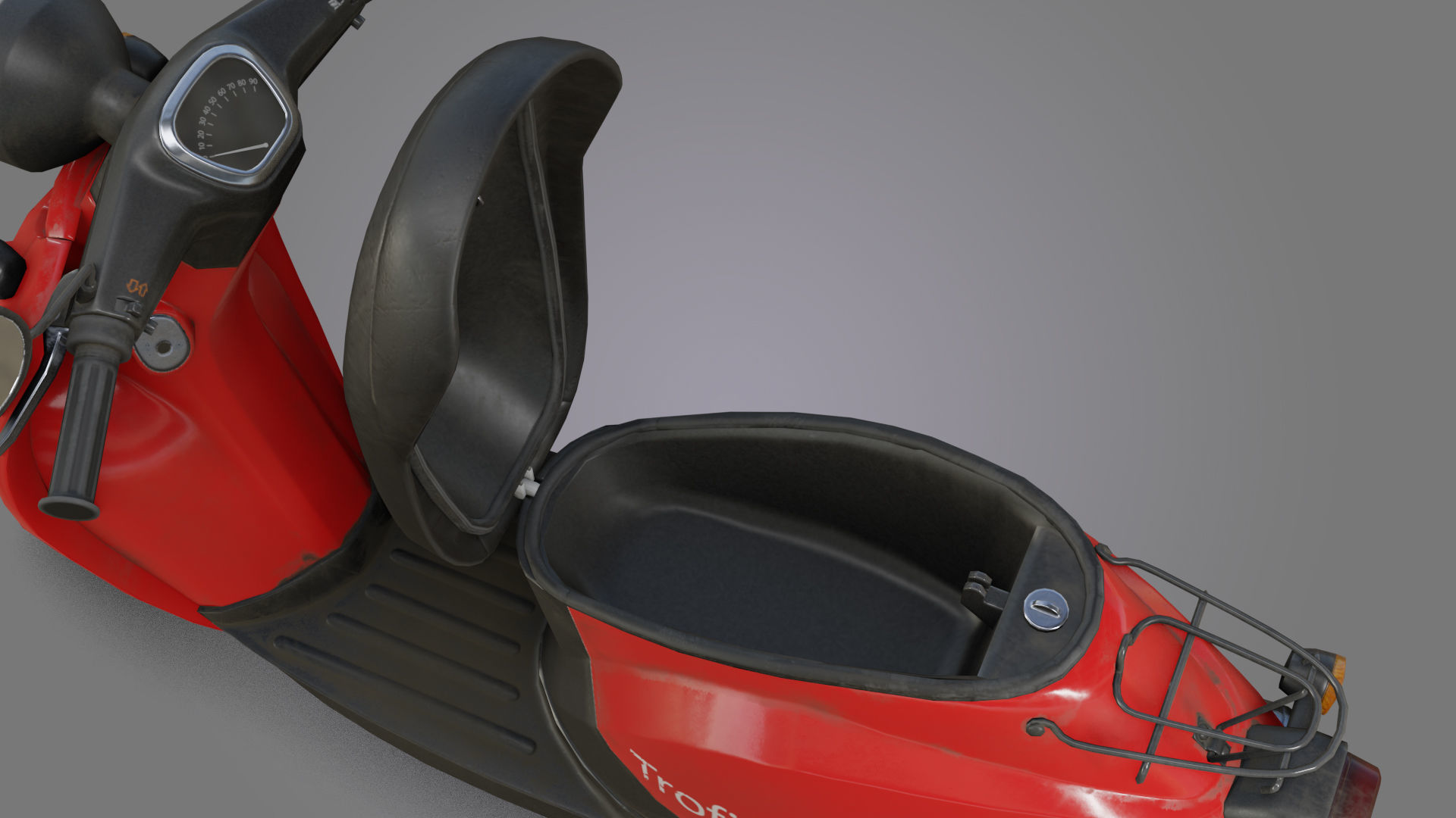 City Moto Scooter  Low-poly 3D model_13