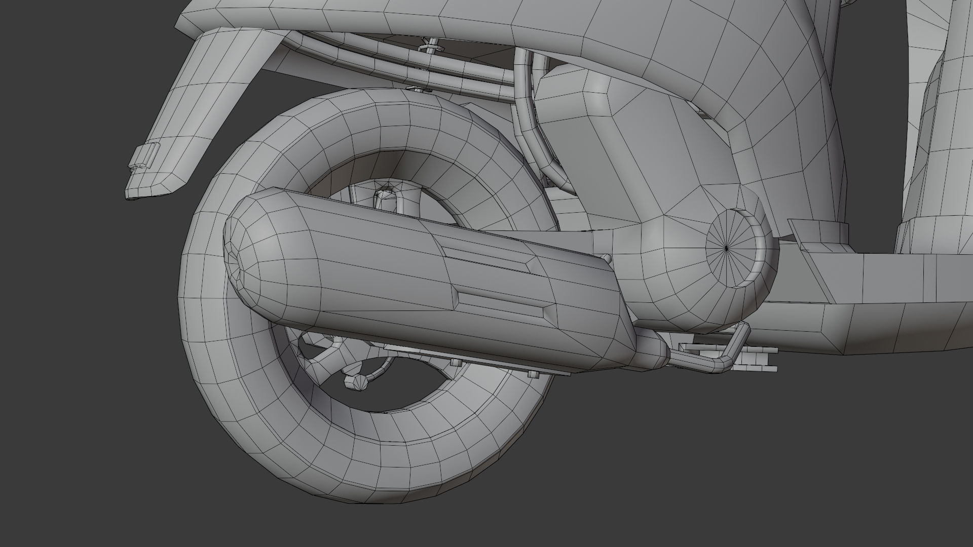 City Moto Scooter  Low-poly 3D model_26