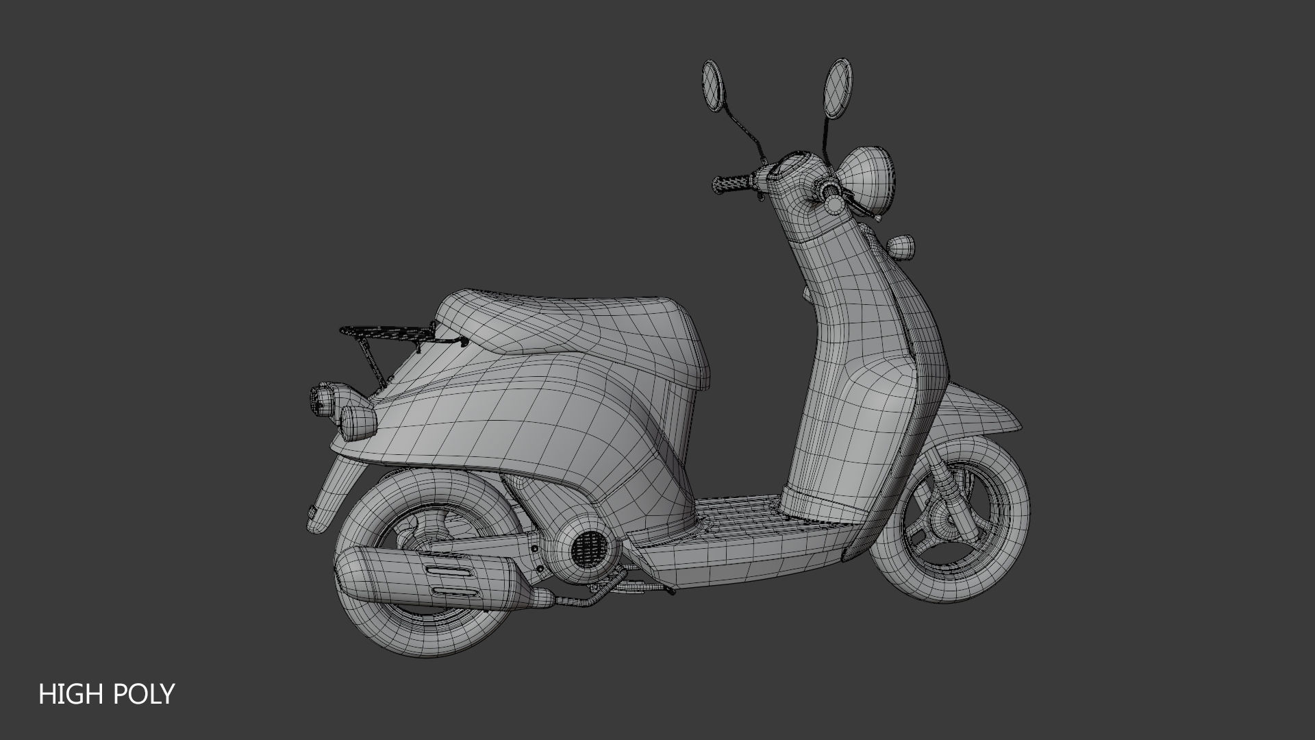 City Moto Scooter  Low-poly 3D model_33