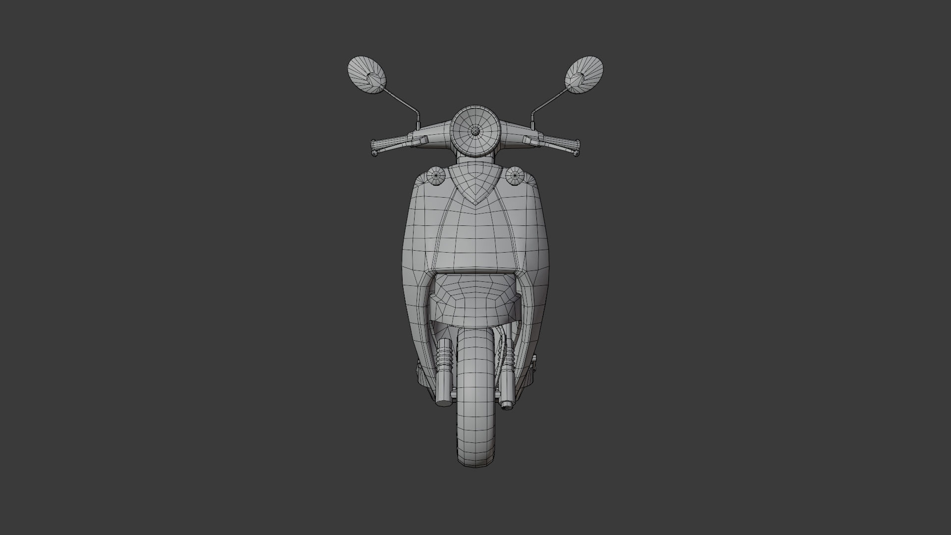 City Moto Scooter  Low-poly 3D model_19
