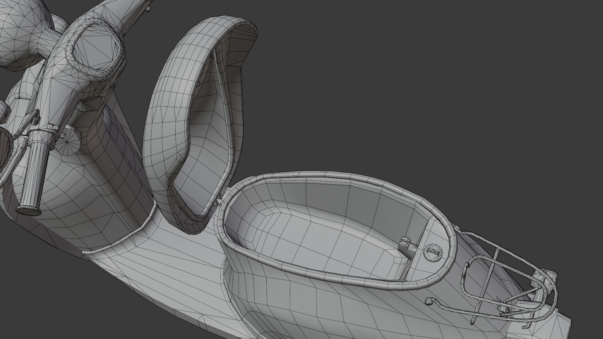 City Moto Scooter  Low-poly 3D model_27