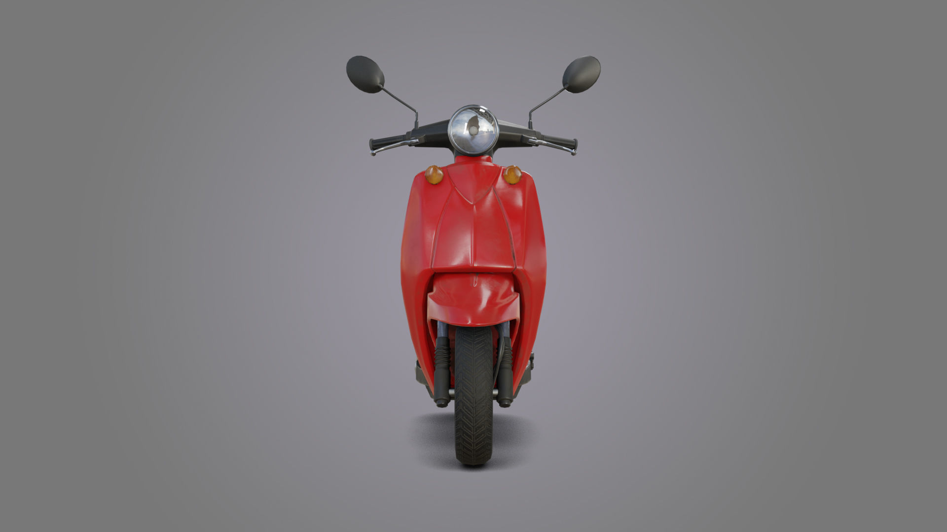 City Moto Scooter  Low-poly 3D model_3