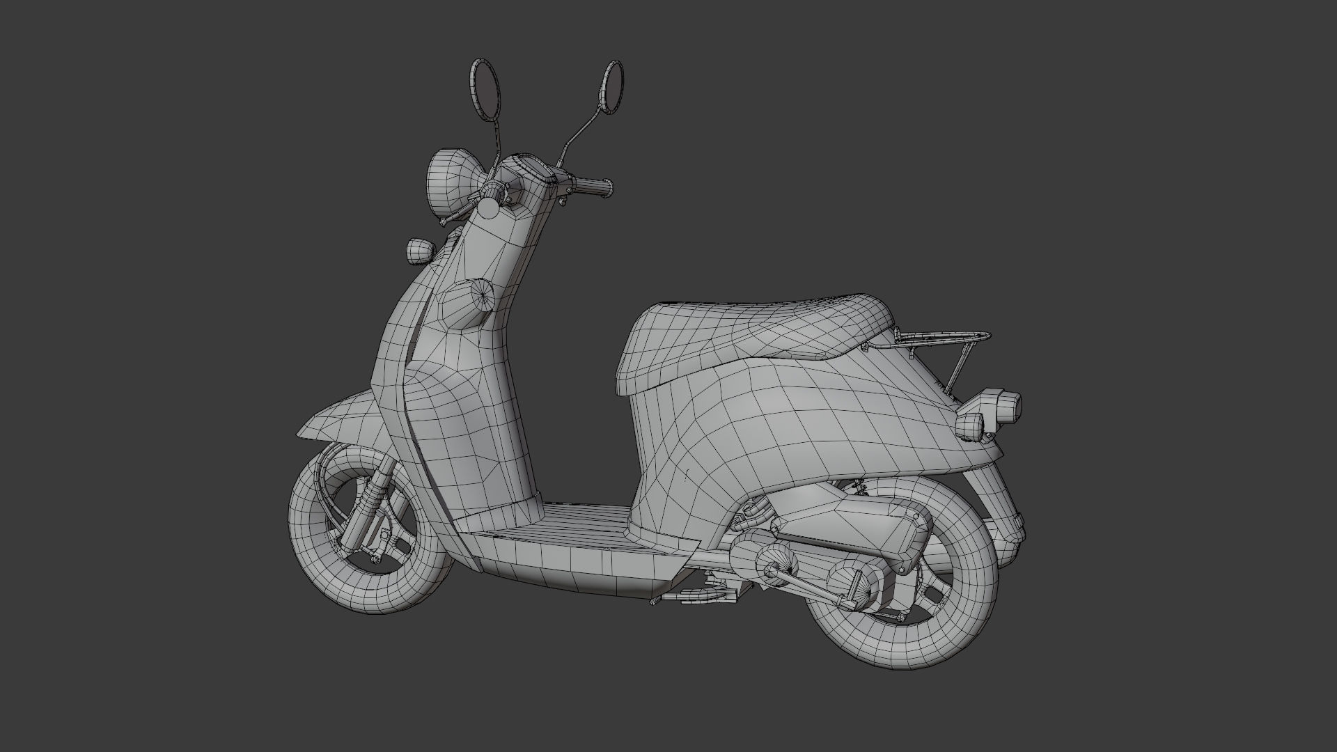 City Moto Scooter  Low-poly 3D model_17