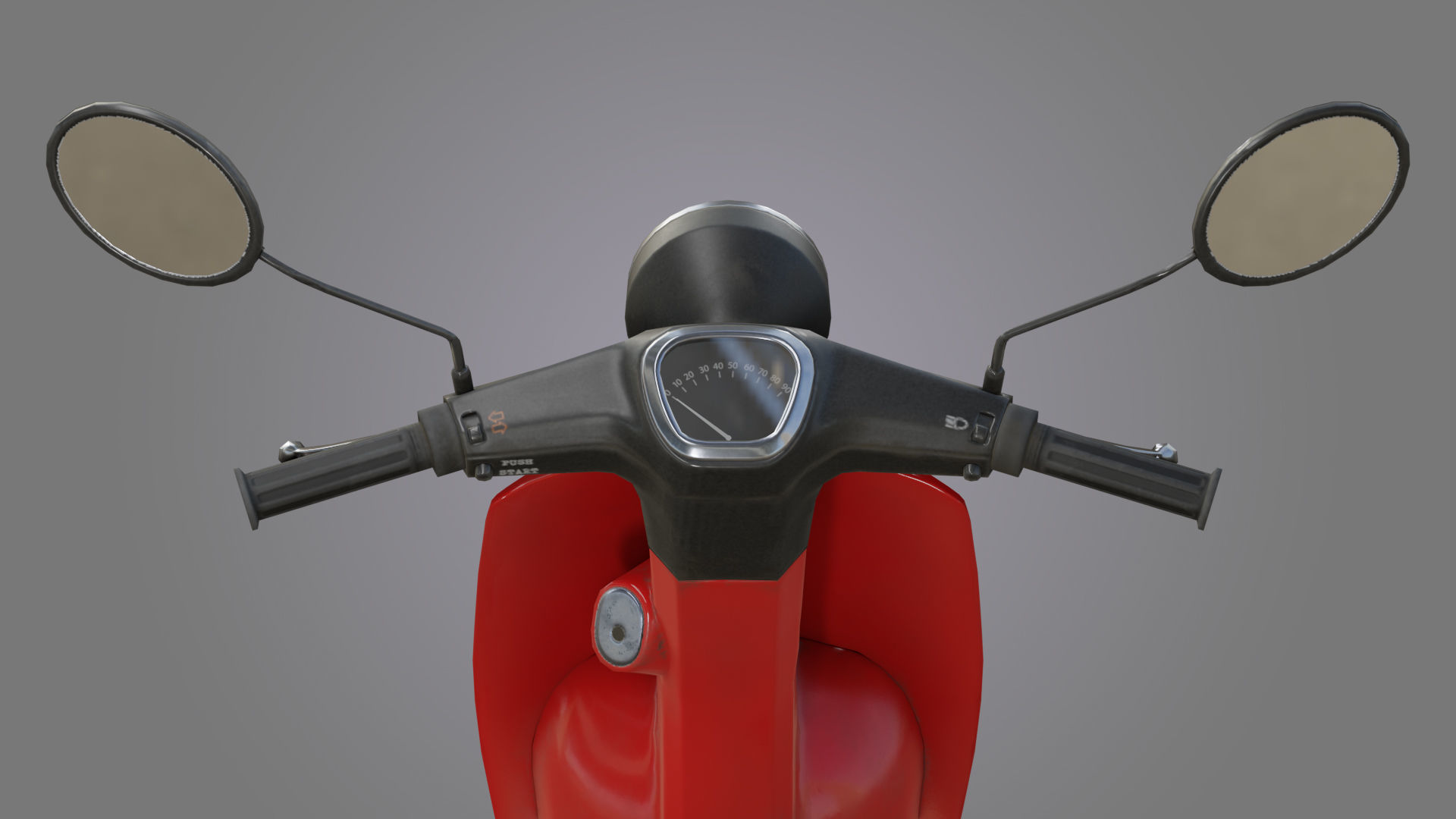 City Moto Scooter  Low-poly 3D model_8