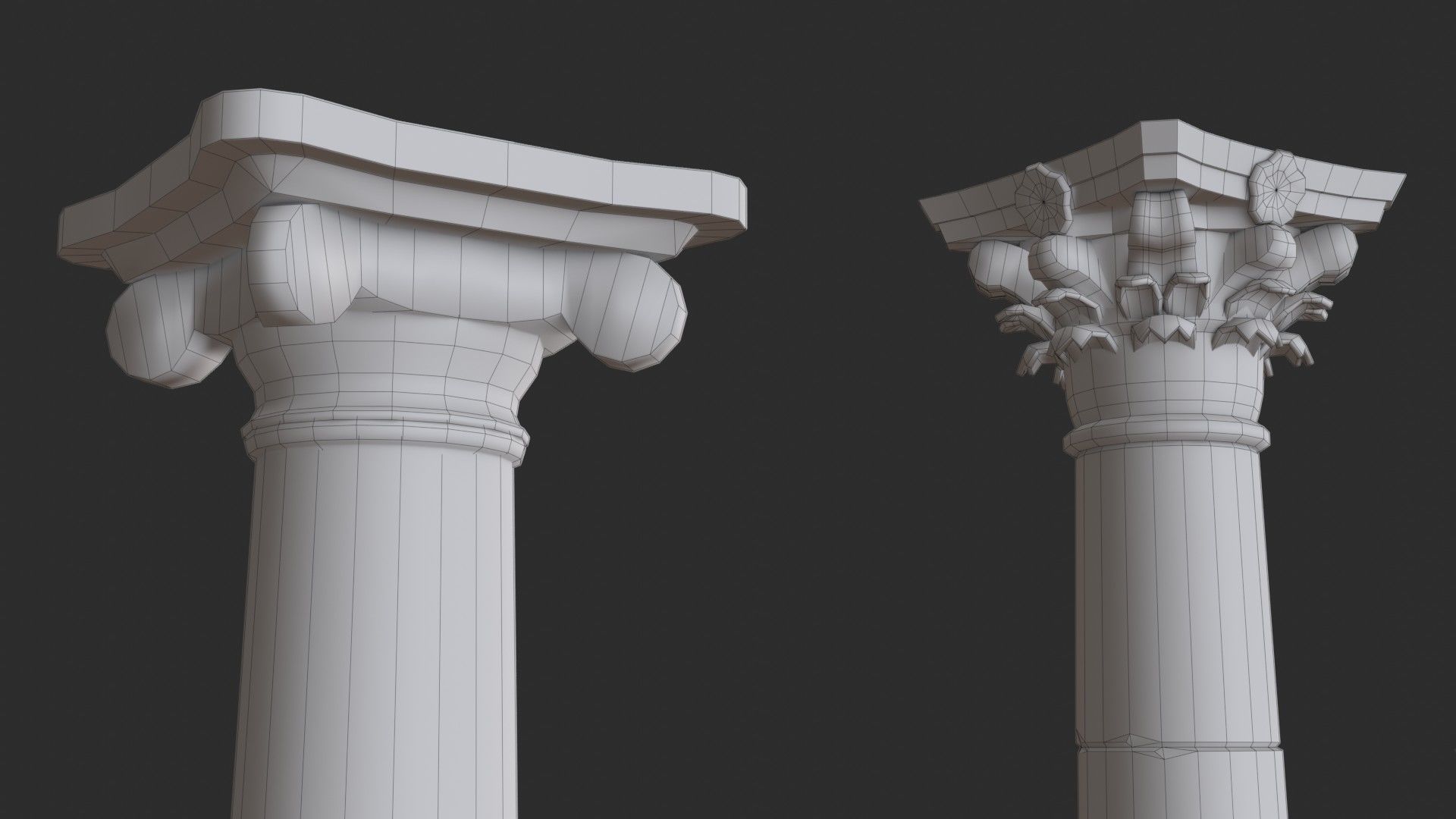 Columns Modular 02 Low-poly 3D model_19