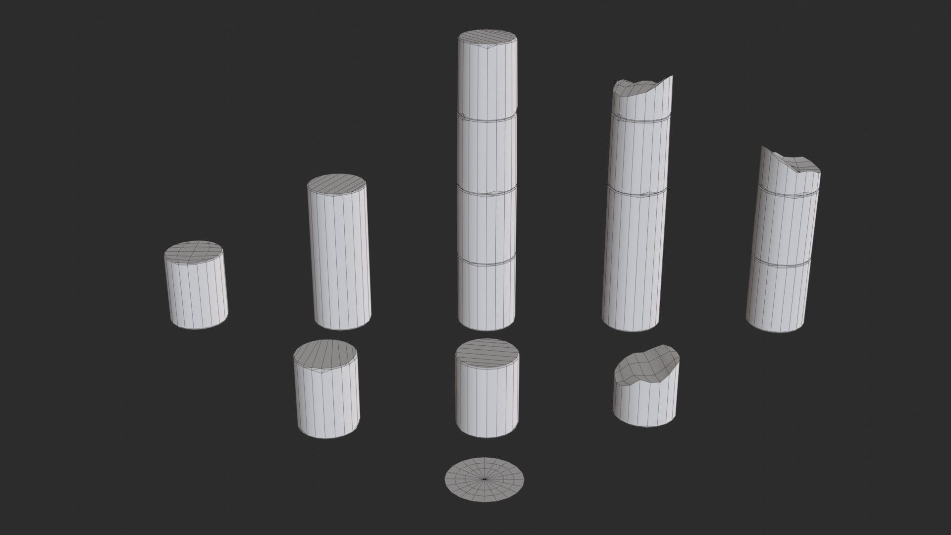 Columns Modular 02 Low-poly 3D model_22
