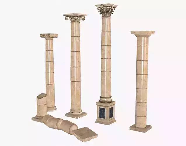 Columns Modular 03 Low-poly 3D model