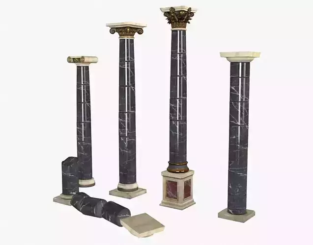 Columns Modular 01 Low-poly 3D model