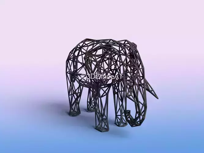 ELEPHANT - MESH WIRE ART 3D print model