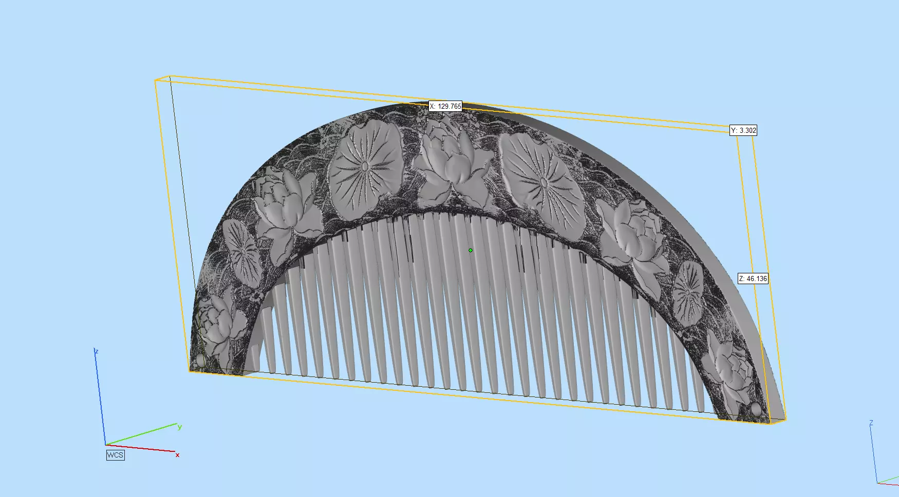Chines Ancient Comb  3D print model_0