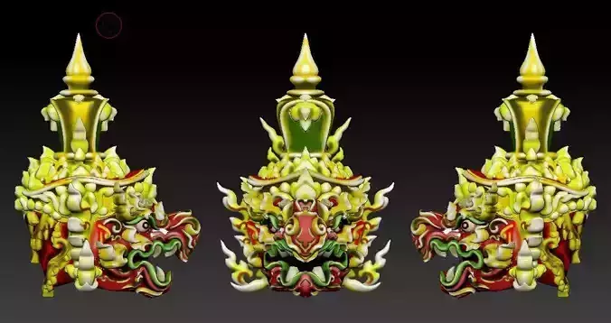 Garuda Khon Mask 3D 3D model