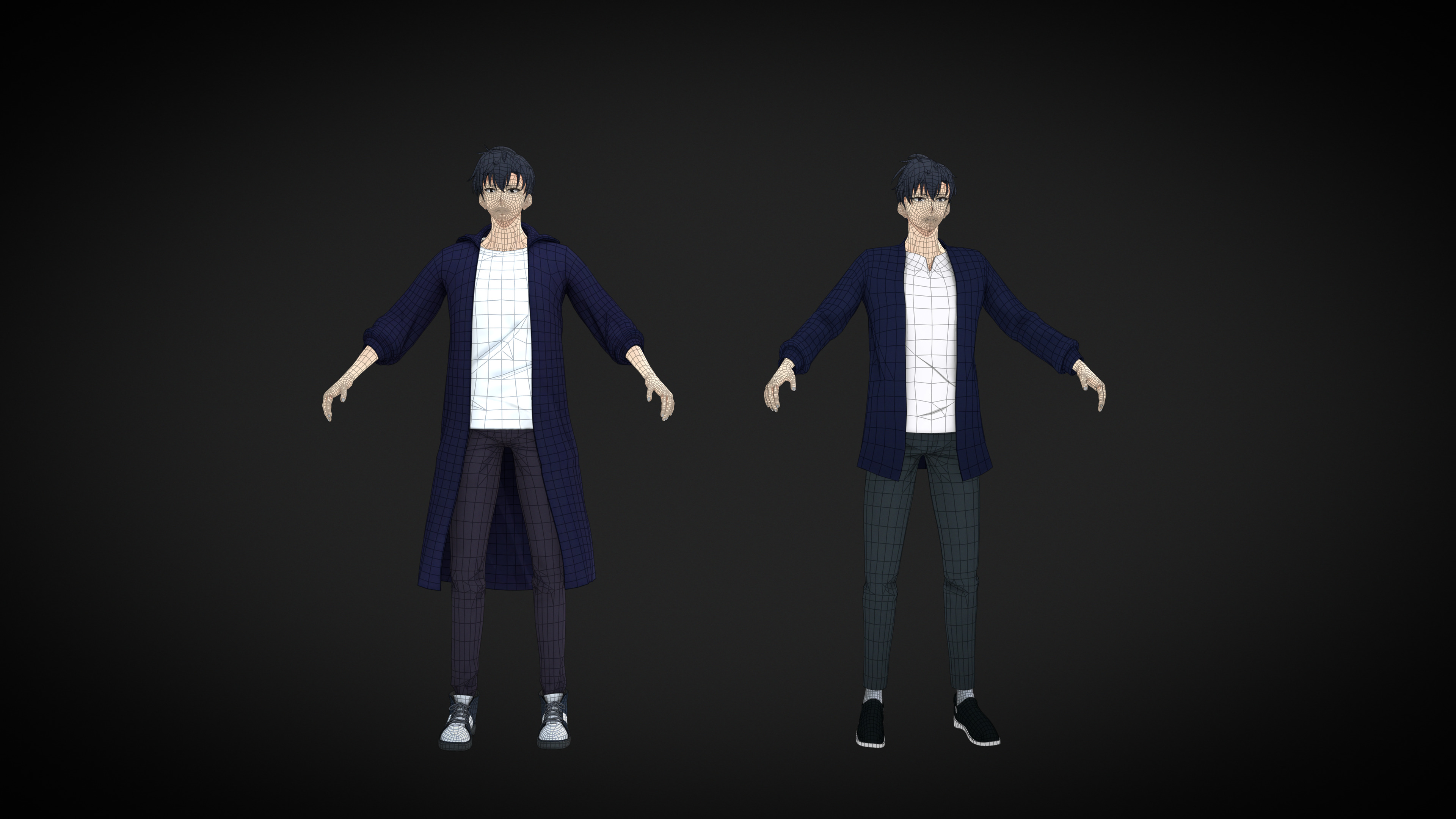 Sung JinWoo 3D VRM Unity Unreal Low-poly 3D model_3