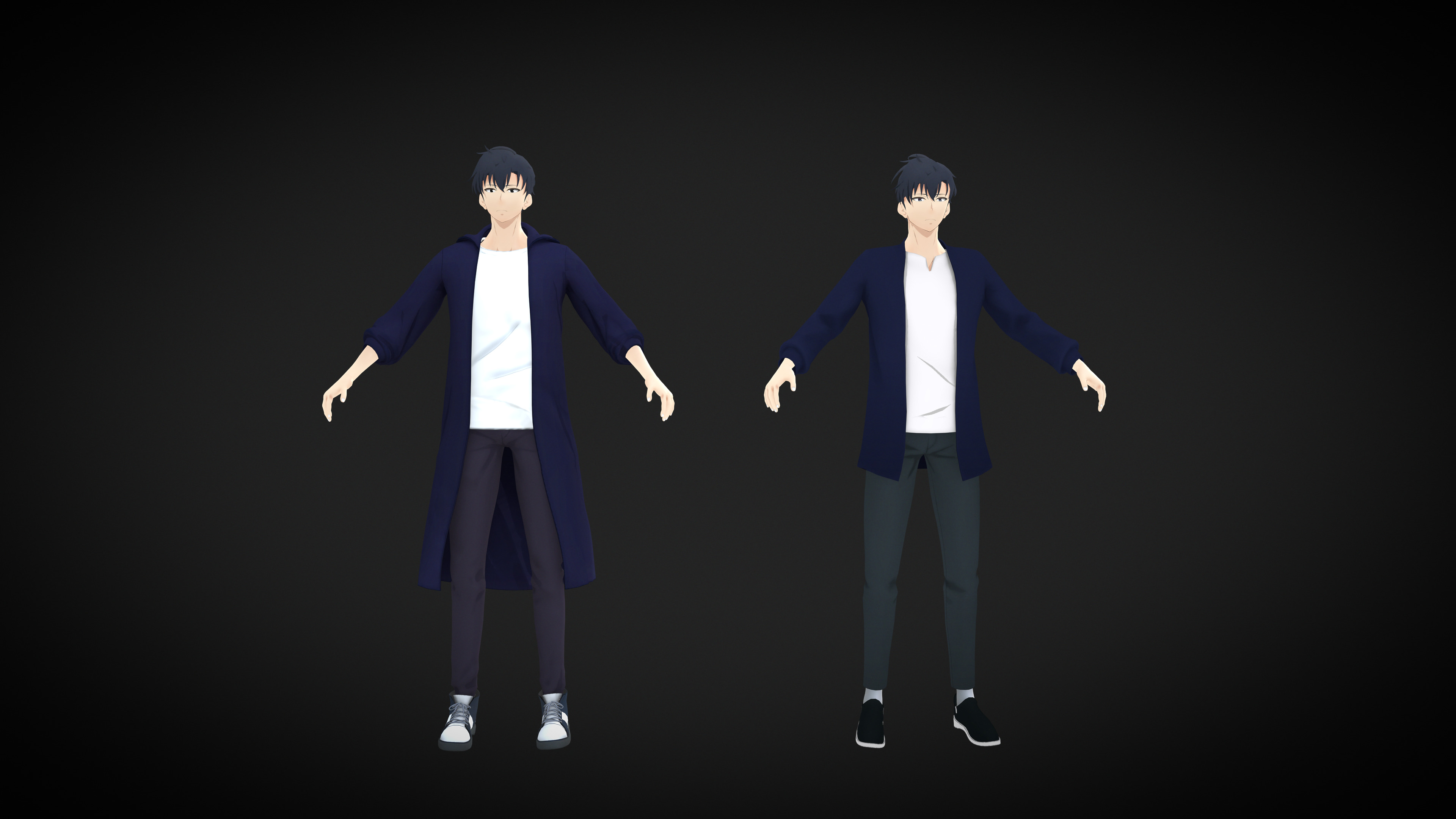 Sung JinWoo 3D VRM Unity Unreal Low-poly 3D model_2