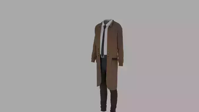 Suit of Clothes Low-poly 3D model