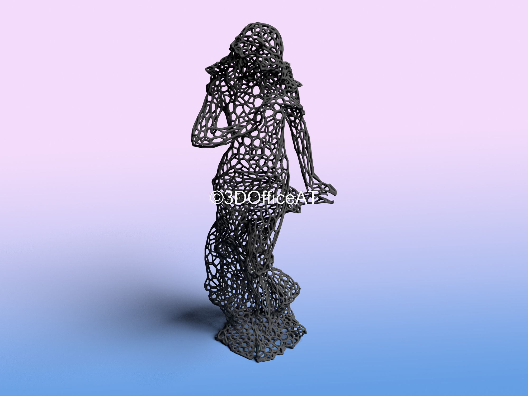 Virgo - zodiac sign - wire style  3D print model_10
