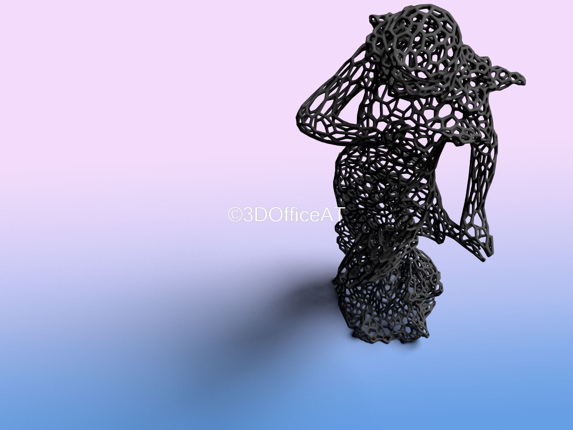 Virgo - zodiac sign - wire style  3D print model_2