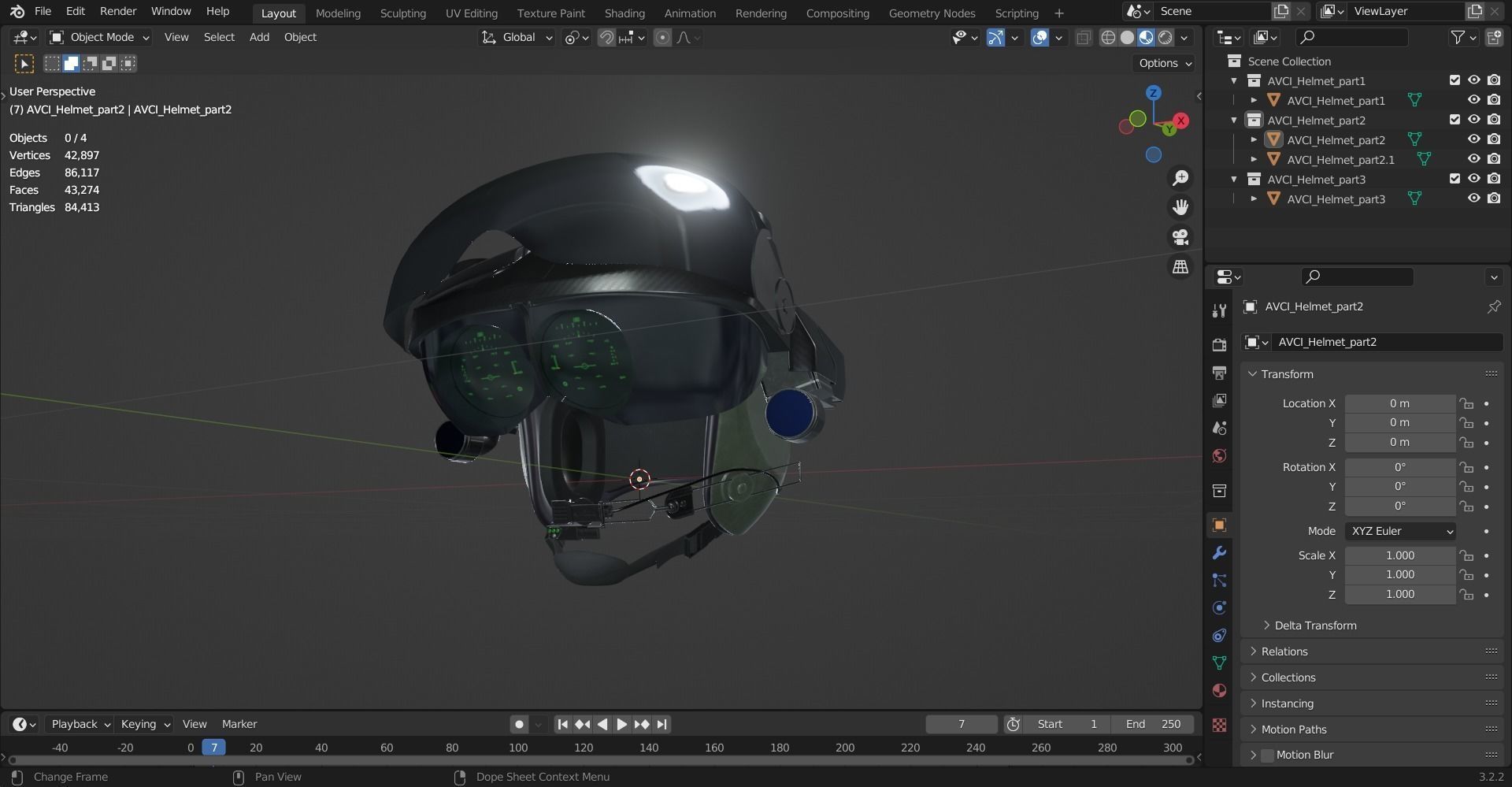 AVCI - Helmet 3D model_11