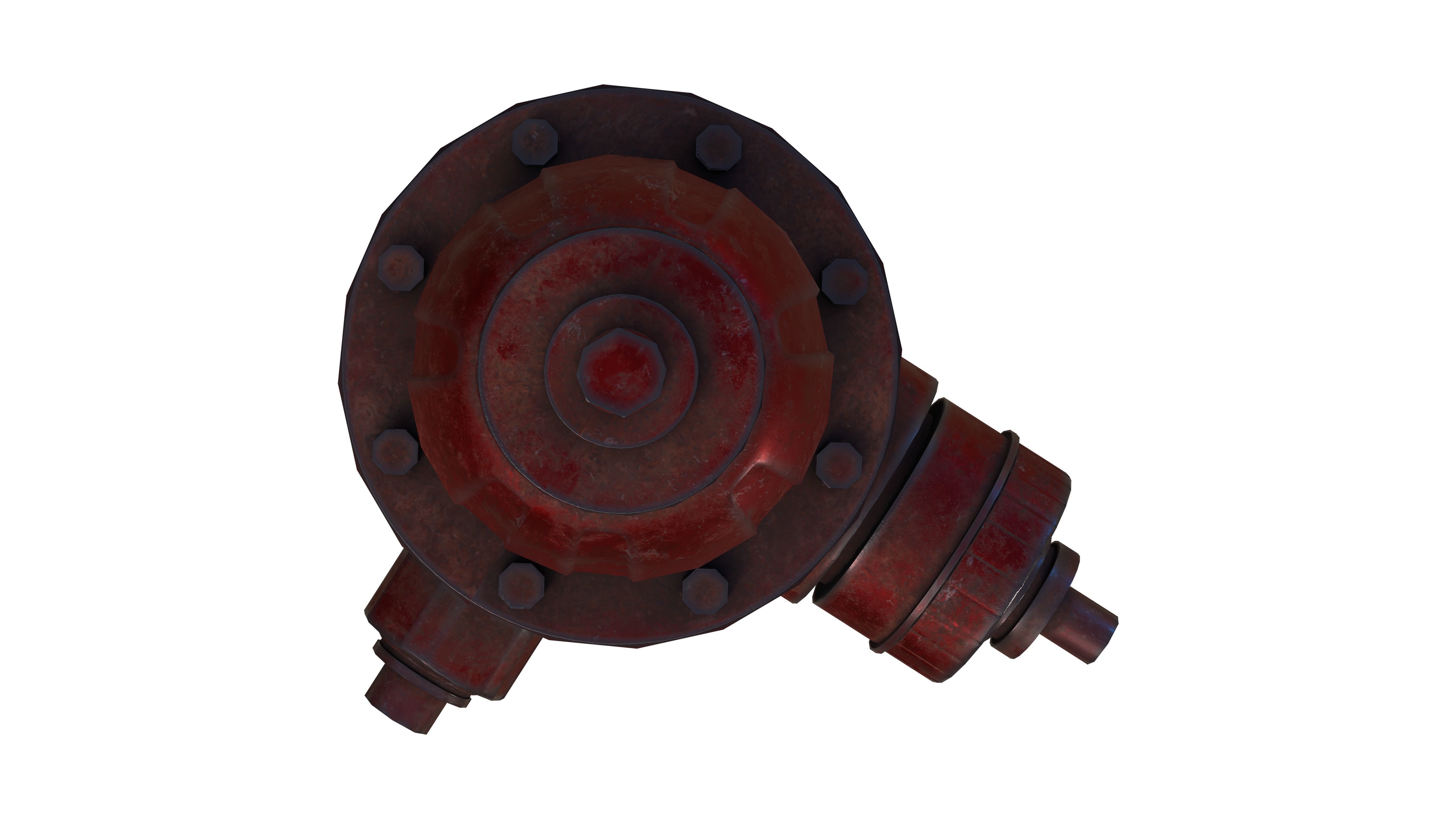Fire Hydrant Multicolor Low-poly 3D model_18