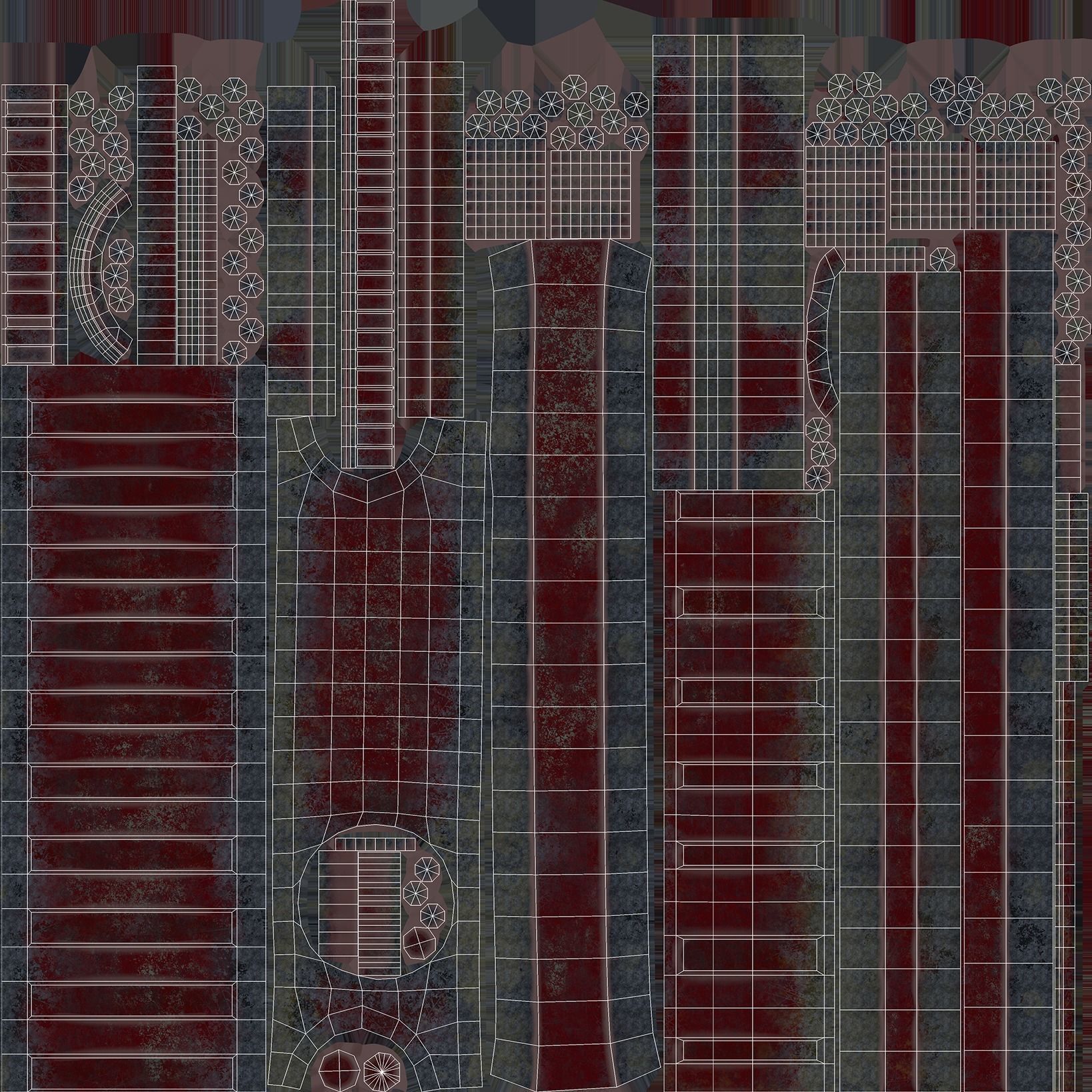 Fire Hydrant Multicolor Low-poly 3D model_31