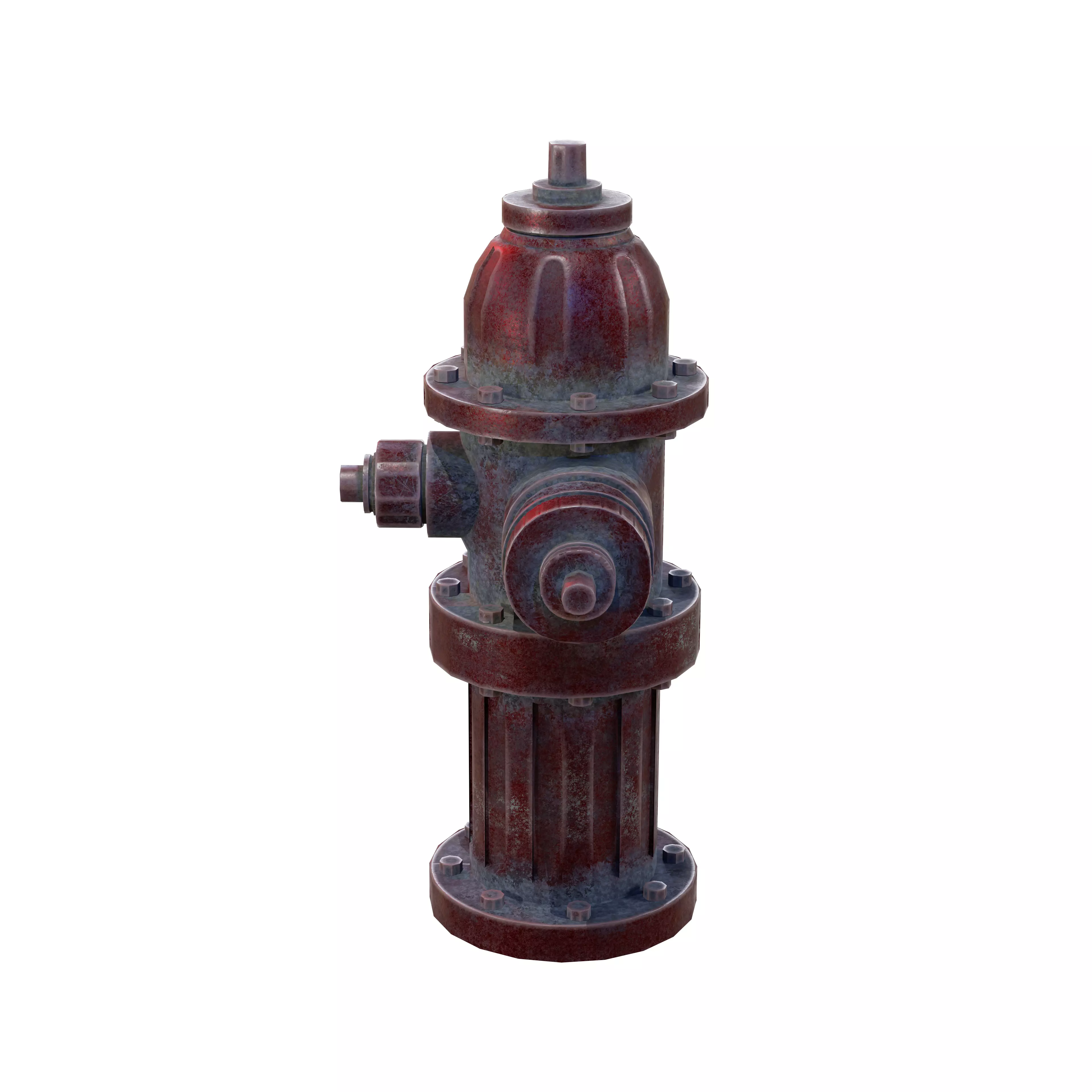Fire Hydrant Multicolor Low-poly 3D model_0