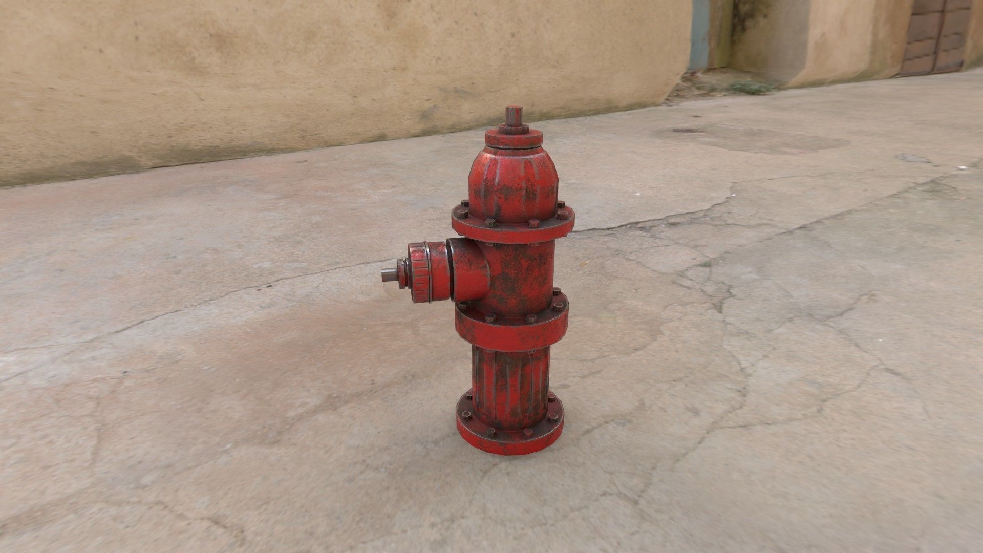 Fire Hydrant Multicolor Low-poly 3D model_11