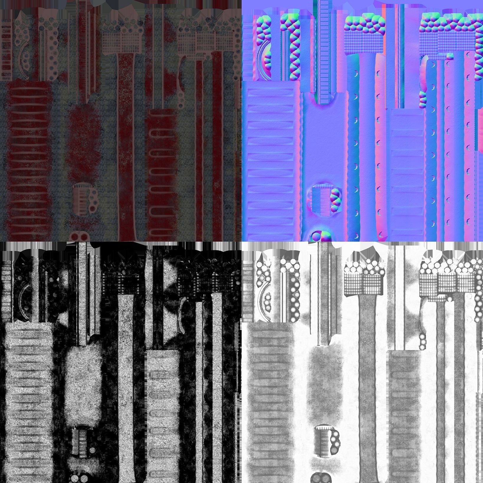 Fire Hydrant Multicolor Low-poly 3D model_32