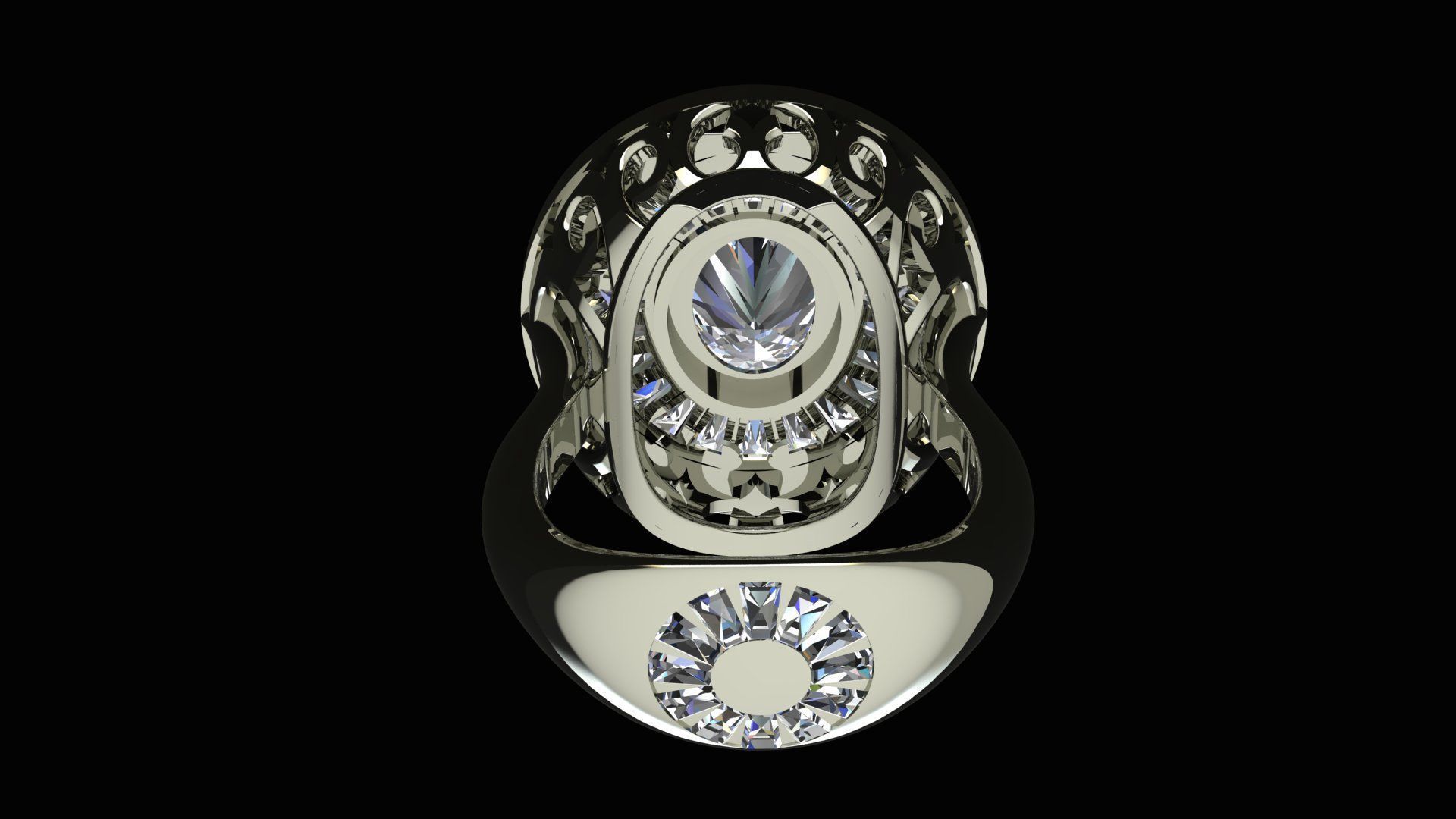 The most beautiful ring  3D print model_3