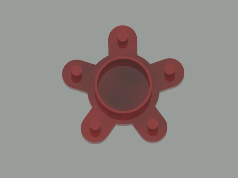 5x108 Wheel balancing jig 3D print model_2