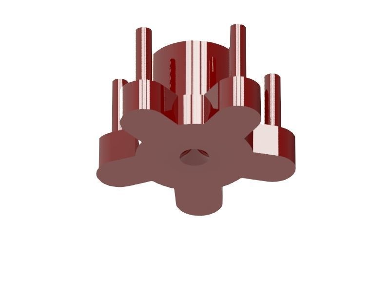 5x108 Wheel balancing jig 3D print model_3