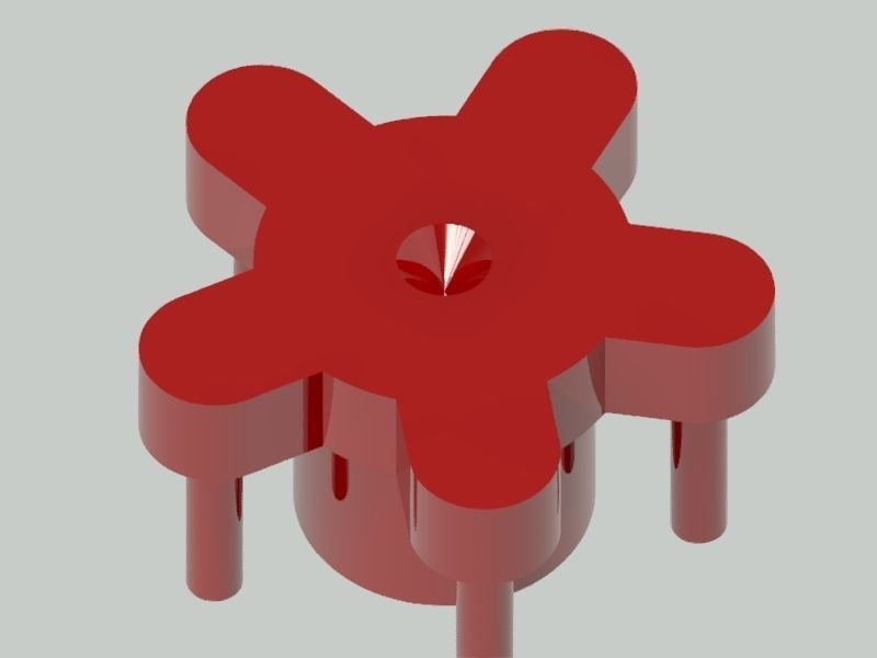 5x108 Wheel balancing jig 3D print model_1